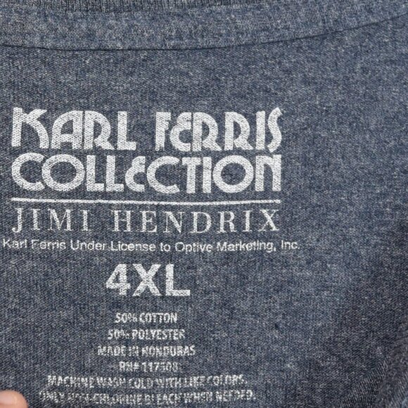 Jimi Hendrix Graphic T-Shirt Karl Ferris Collection 4XL Vintage Rock Band Tee - Picture 7 of 7